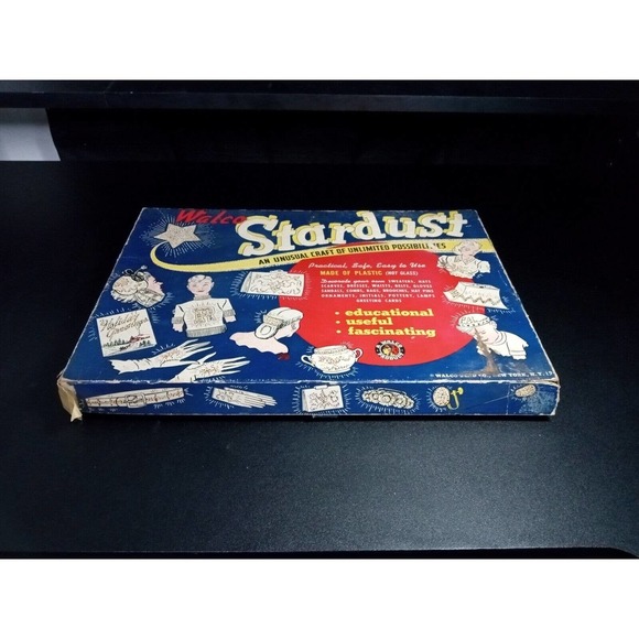 Antique 1939 Walco Toys STARDUST Craft Kit RARE plastic glitter indian logo Vtg - Picture 9 of 13